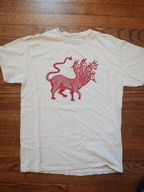 Linocut Hydra Art Print T-Shirt